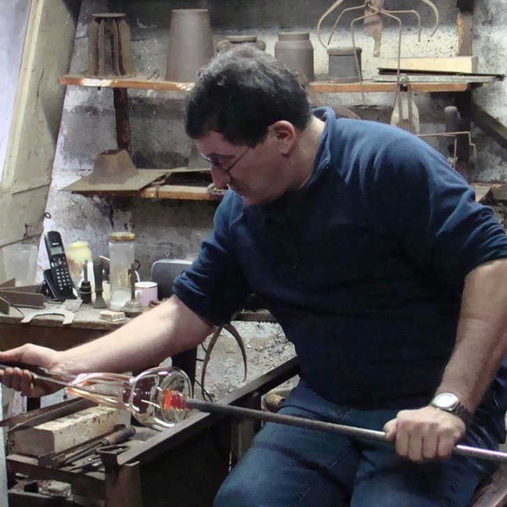 Travail du verre soufflé par Luigi Dei Rossi