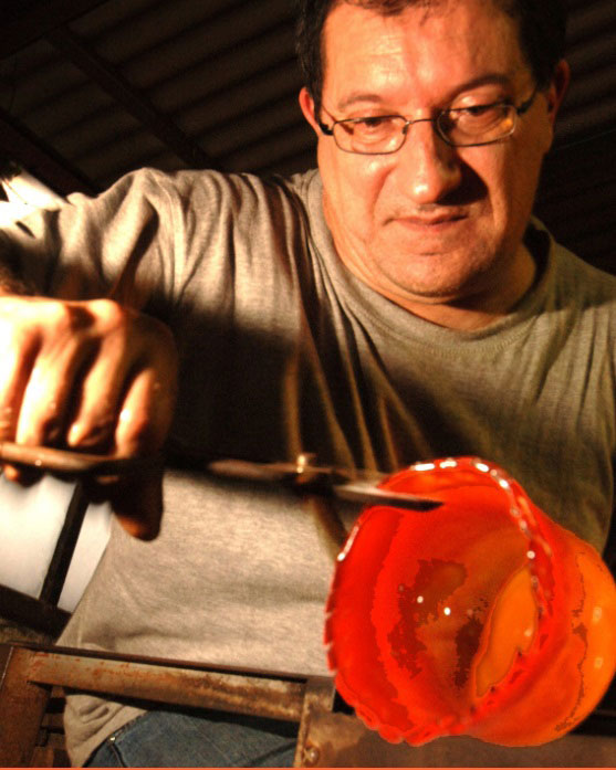 découpe du verre par Luigi Dei Rossi