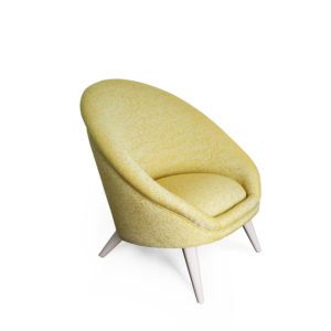 fauteuil kiwi jaune pale vue profil