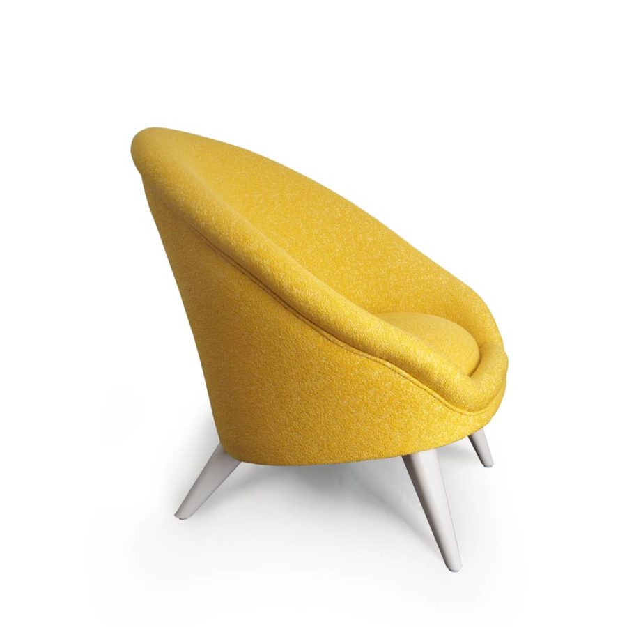 fauteuil kiwi jaune vue de coté